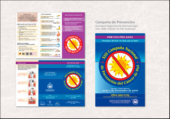 Campaña de Prevención para adultos con el objetivo de concientizar sobre el peligro de la exposición al sol. Cliente: Sociedad Argentina de Dermatología.